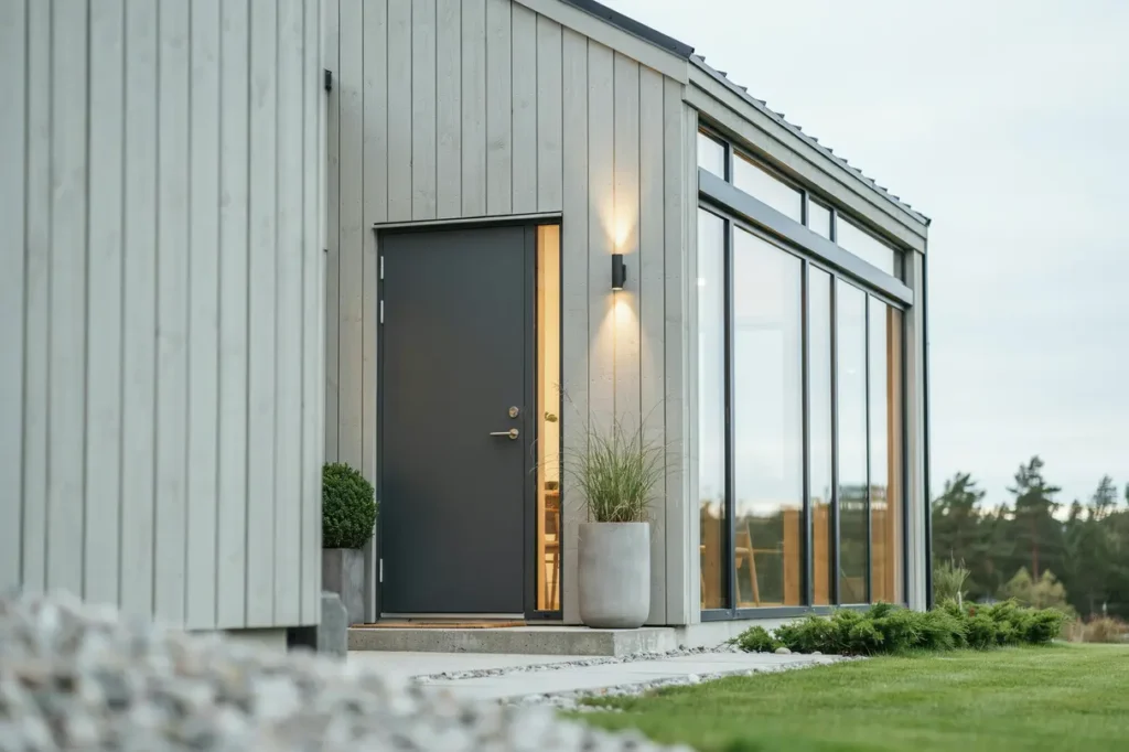 ombyggnad av uterum och entr vid villa i stj rnhov